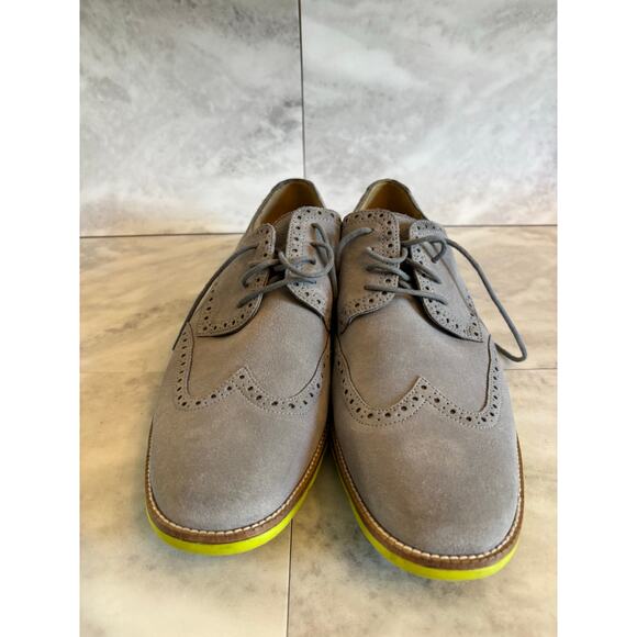 Cole Haan Grey Suede Wingtip Oxfords Mens Size 13 Made In Vietnam C12467 main image 5